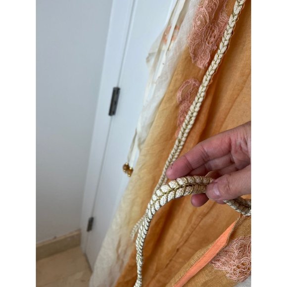 Orange and Cream Scarf Wrap - Picture 4 of 16